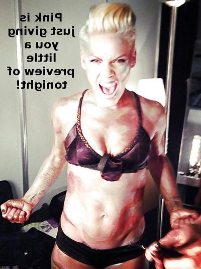 8P Sexy captions of Alecia Moore aka Pink