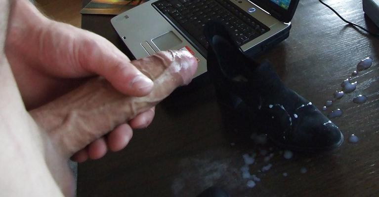 16P Sex with shoes, Schuhe ficken, cum, Sperma