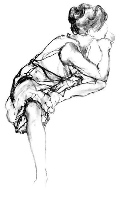 25P Peter Falk's black-and-white drawings