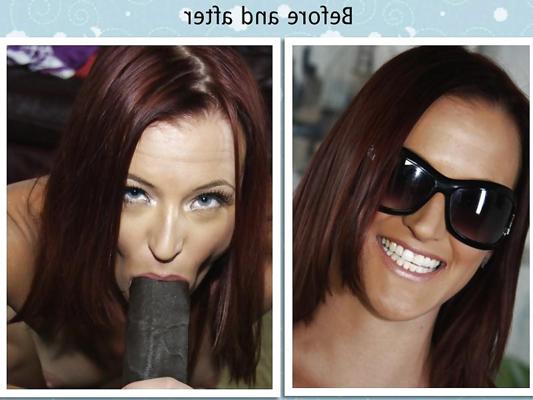 14P White beauties with bbc -- before and during...
