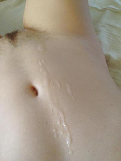 4P Nice hard cock and cum on my stomach
