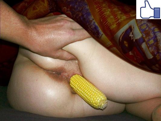 5P Shy girl must suffer penetration with a corn cob