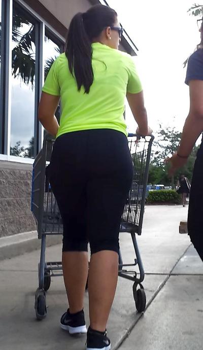 16P THICK Cuban Ass Latina MILF in tights! VOYEUR NICE FATTY