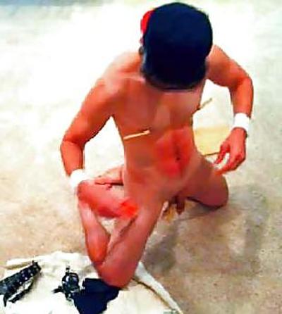 17P Fotos de performance de webcam de sub-boy magro