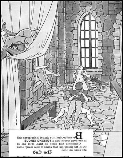 19P Erotic Book Illustration 21 - Goldilocks and the three Cocks