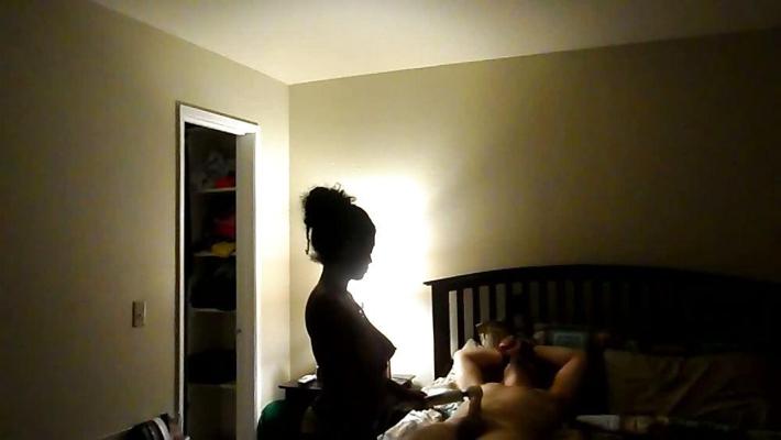 18P Ebony hottie tortures white boyfriend then gets fucked