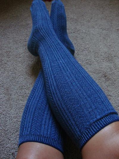 10P Purple Knee High Socks