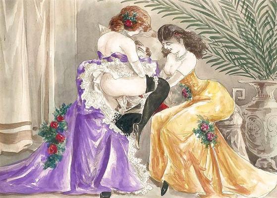 25P ペイントされたEroPornアート126 - フランス人アーティストN.N. (12) ｃ． 1910年