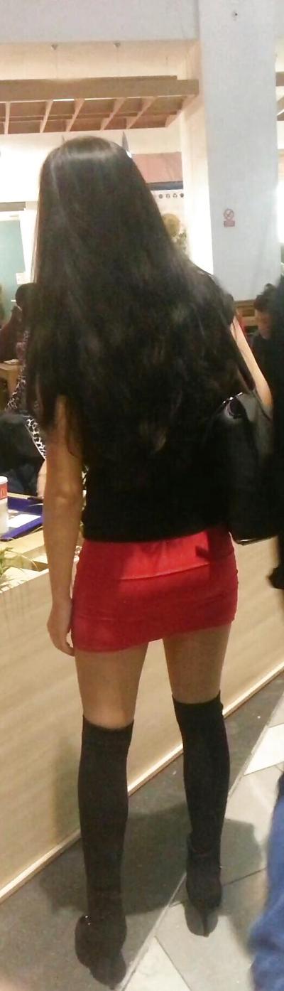 13P Spy mini skirt sexy teens in mall romanian