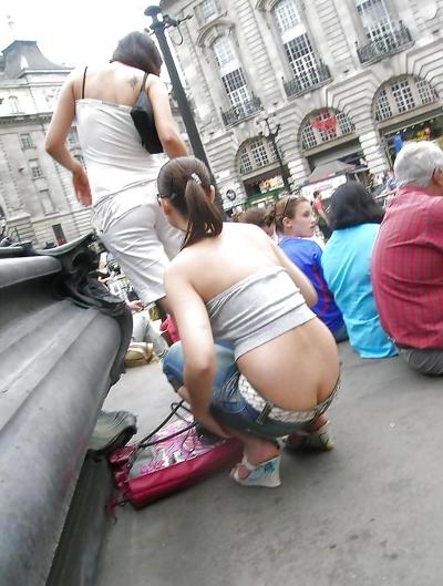 6P Ass crack, thong slip, voyeur.girl