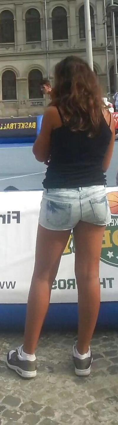 13P Spy sexy hot teens ass jeans shorts romanian