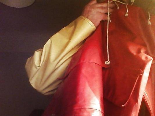 10P Playing with my old pvc oilskins