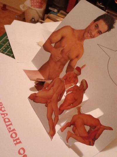 3P World's first gay pornographic pop-up Christmas card!