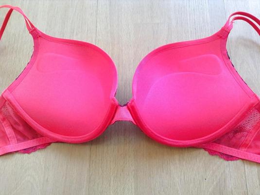 4P Red Lace Padded Pushup Bra