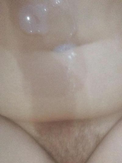 4P Cum on her fat belly