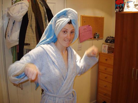 9P Irish girl Niamh after her shower