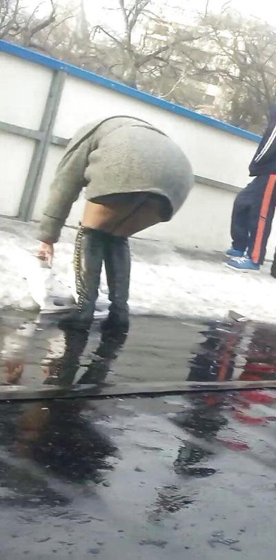 23P Spy sexy teens upskirt, nylon and skirt romanian