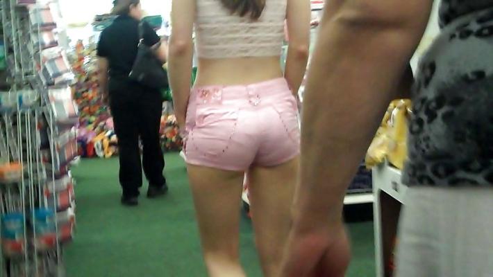 17P Summer is fine for an ass & butt in pink shorts