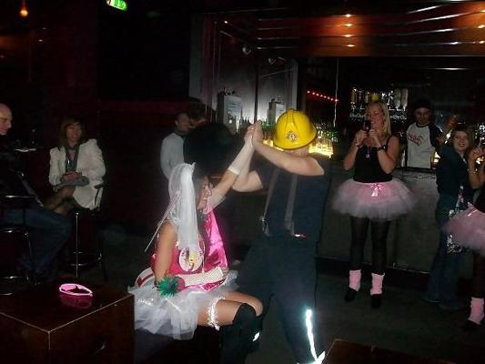 25P Stripper Waving Cock in Bride To Be's Face