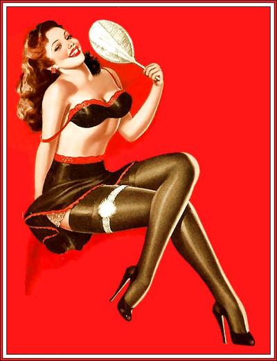 25P Vintage pin-up drawings (non-nude)