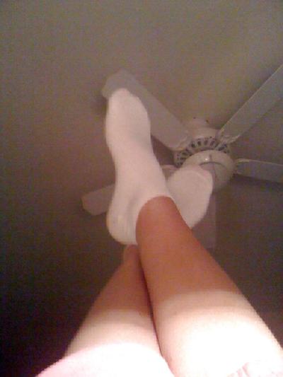 25P My ex feet pussy and white ankle socks