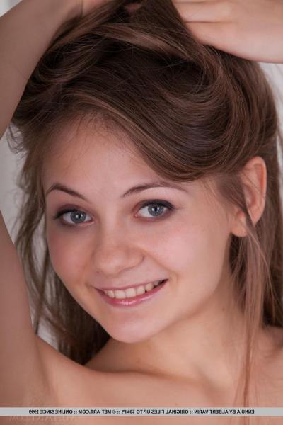 18P Sweet teen Ennu A modelling her natural hairy pussy and teeny titties