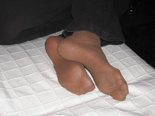 7P My mothers nylon feet-soles