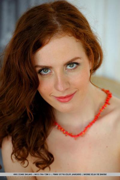 18P Redheaded teen babe with hairy pussy exposing small breasts and nice ass