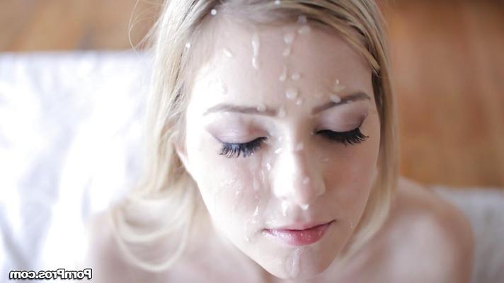 16P Pretty blonde Abigaile Johnson gets a facial cumshot after fucking