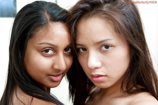 16P Cute Indian teenagers having girl on girl sex for first time on camera