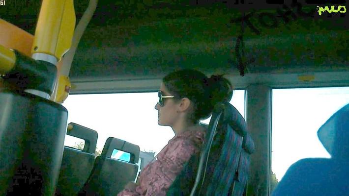 6P Cum on bus