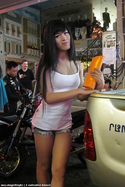 16P Exotic Thai shemales wandering around public streets non nude