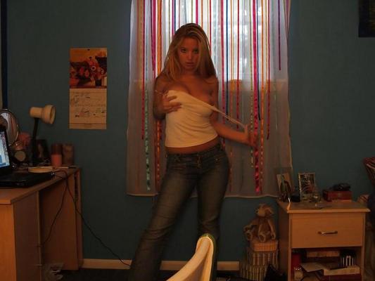17P Hot Blonde Teen Toying