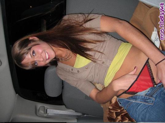 16P Sweet Adri flashes you her small tits at a bar