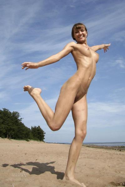 16P Teen girl Alena displays her tight nude body outside in "SUMMER TIME"