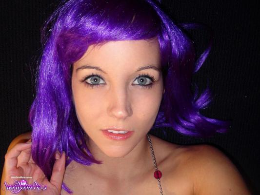 15P Teen hottie Andi Land gets all purple haze for you