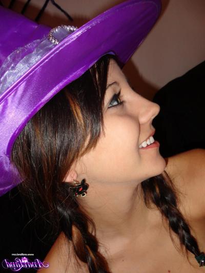 15P Pictures of Andi Land dressed as a super sexy witch for Halloween