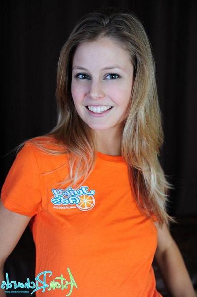 15P Pictures of teen Aston Richards teasing in an orange shirt