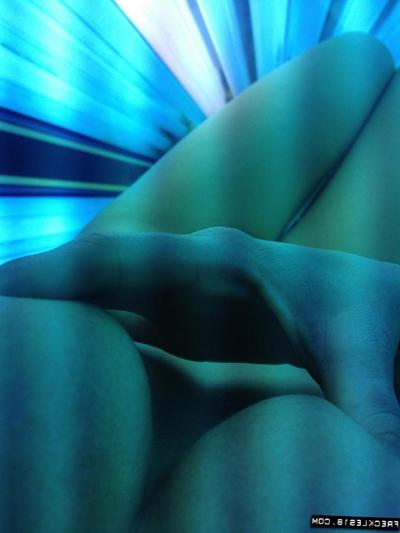 12P Pictures of Freckles 18 taking hot pics of herself while tanning