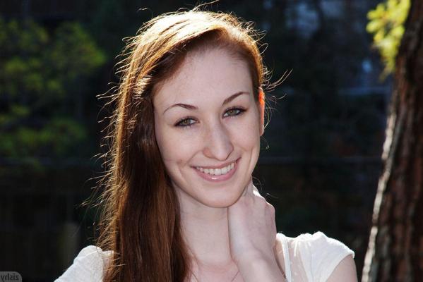 12P Hot redhead Haley Gladwell shows you what's up her skirt