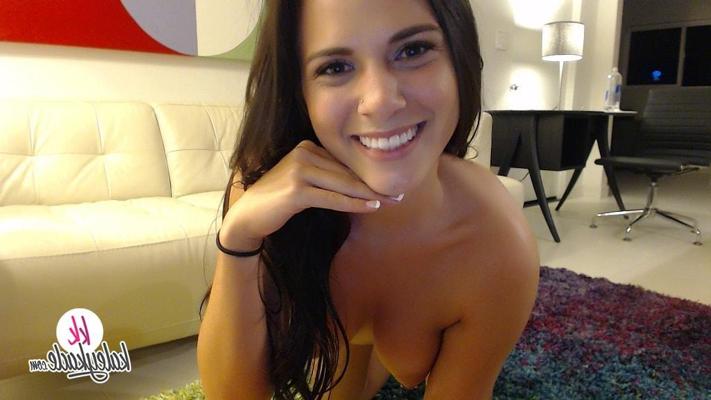 15P Brunette teen Kaley Kade has some fun with webcam