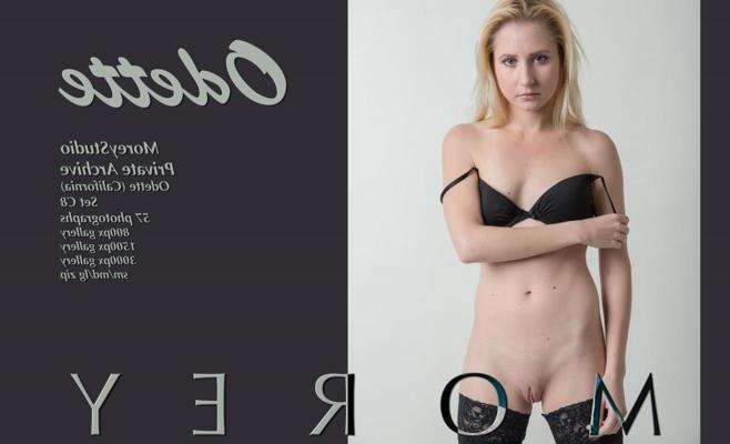 11P Blonde teen Odette Delacroix puts on her mesh lingerie for you