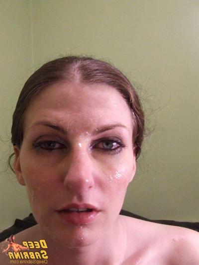 16P Pictures of Sabrina Deep enjoying a face full of hot jizz