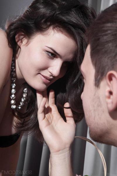 12P Soko lets her lover slide his fingers into her sexy black and white panties