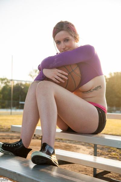 12P Blonde coed Summer Carter plays one sexy game of basket ball