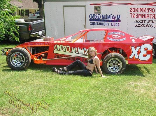 20P Pictures of Trisha Uptown teasing with a sports car