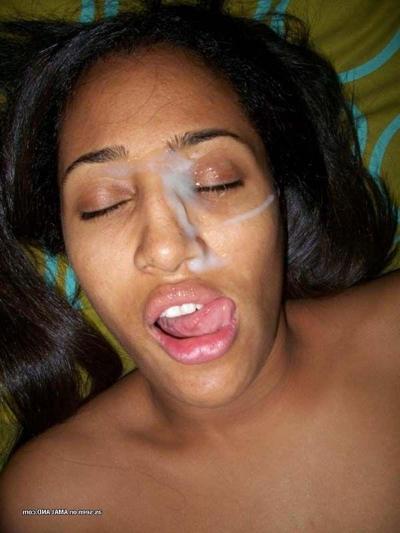 15P Pictures of a black girlfriend covered in jizz