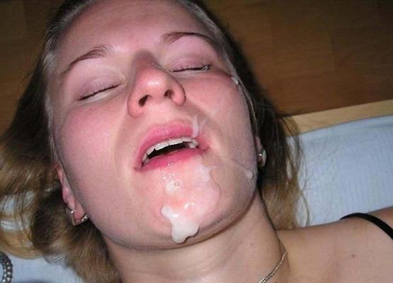 15P Pictures of horny girlfriends sprayed with jizz