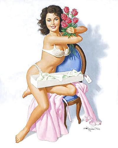 25P Sexy Vintage Pin - Up Art 2