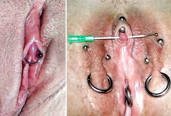 10P Clit piercings